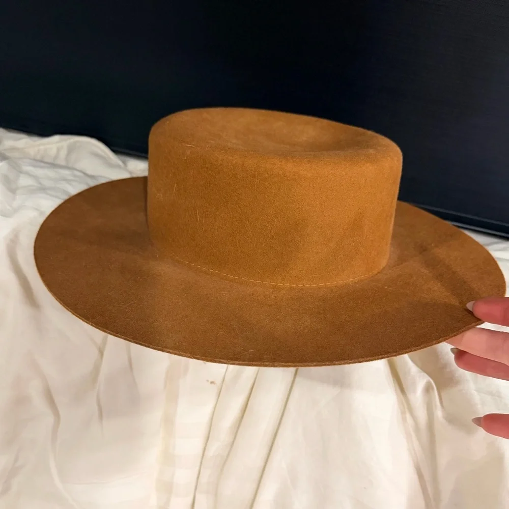 GIGI PIP Tan Australian wool Hat - Picture 3 of 8